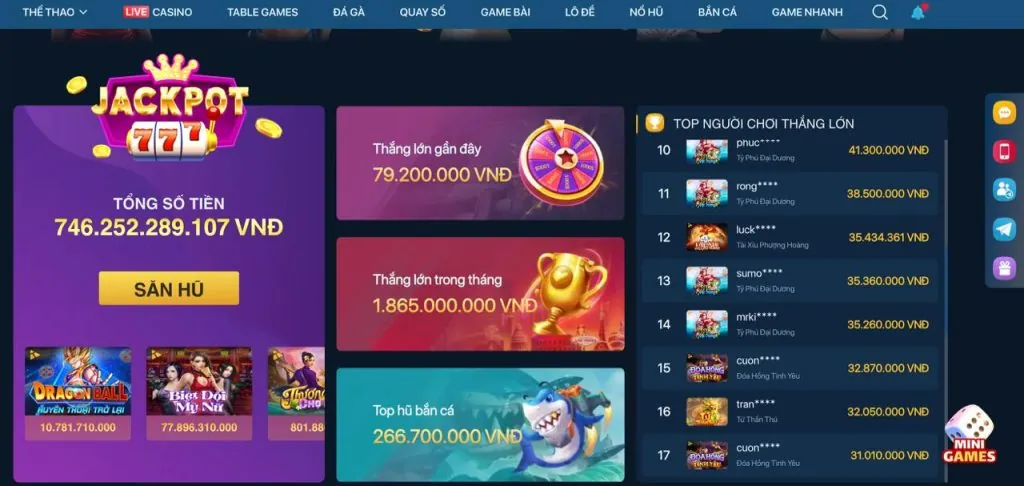 Các trò chơi đa dạng tại fly888 nhà cái